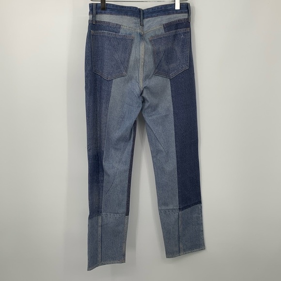 Rag & Bone Nina Miramar cigarette jeans Bryon patchwork ankle printed new 25 - Picture 3 of 4